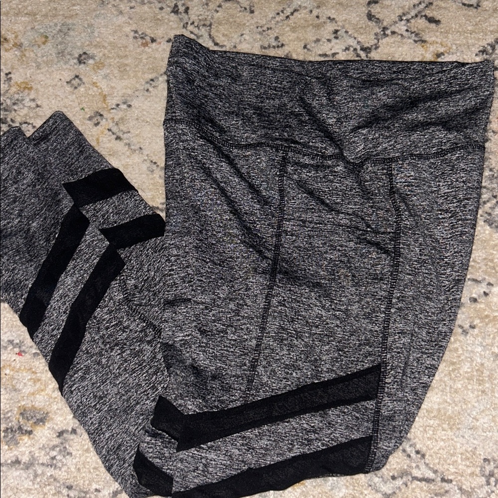 Gray and Black Leggings